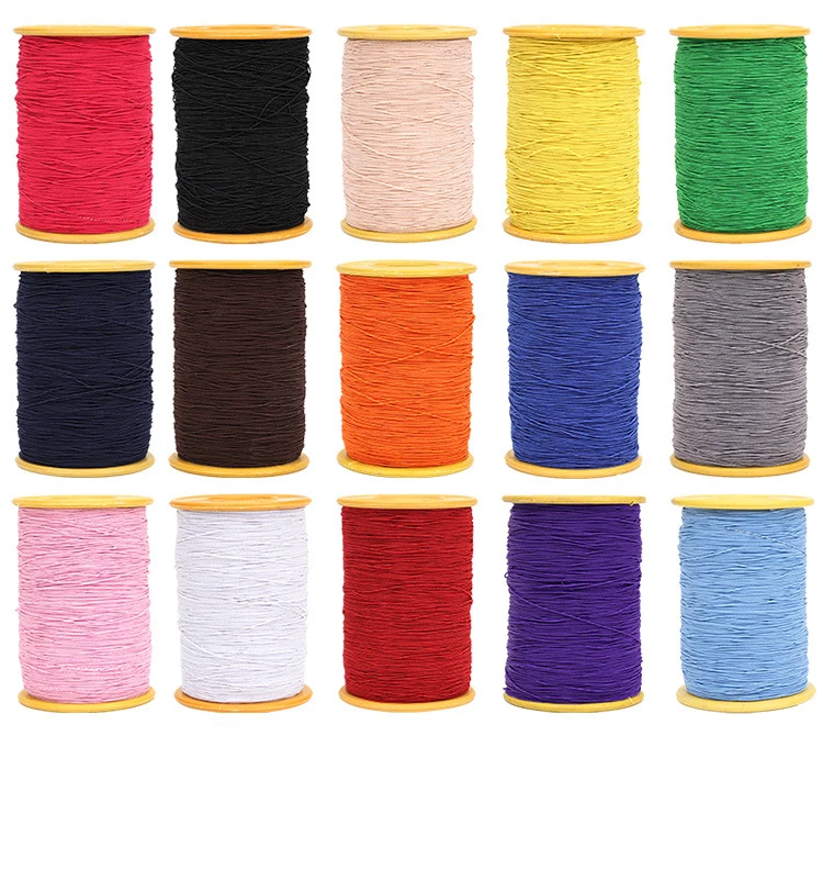2mm x 100meters roll high elasticity polyester latex cord custom elastic rubber cord strong stretch round rope string