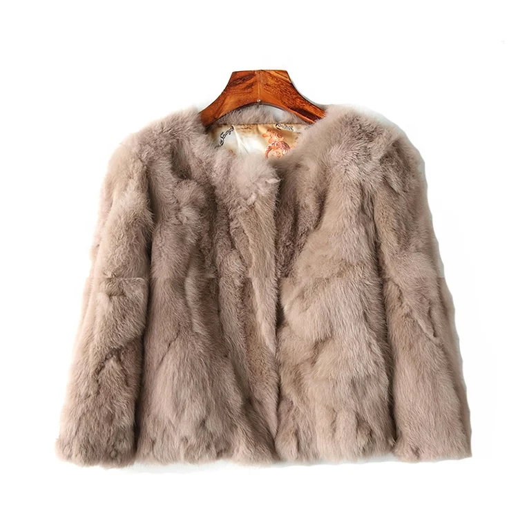
Wholesale Real Rex Rabbit Fur Coat For Women 