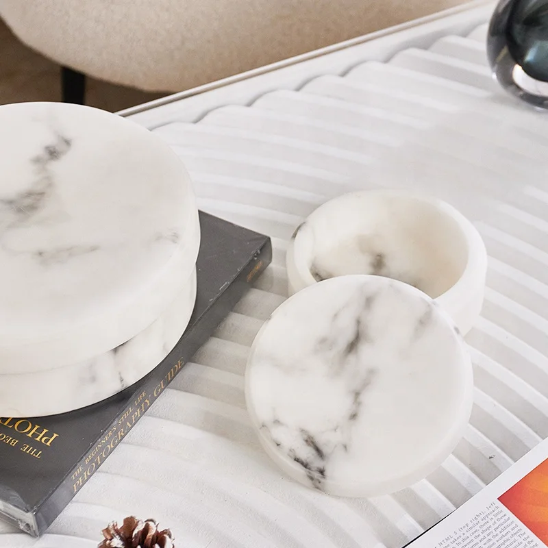 Minimalist Modern nordic home interior white marble box decoration home decor de luxe objects