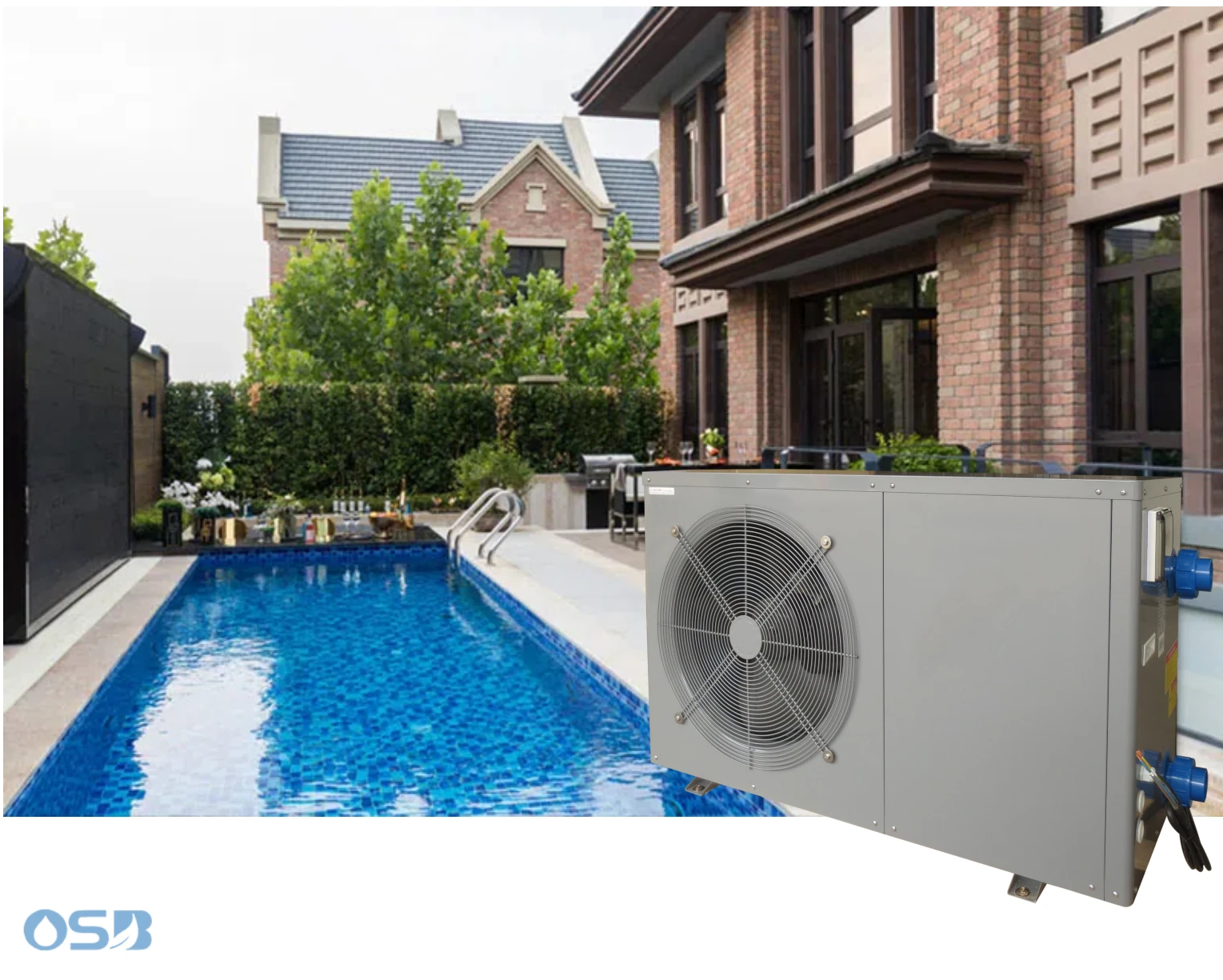 Swimming pool heater heat pumpair source swimming pool heat pump 1 ph pool heater new energy with CE approval OEM service