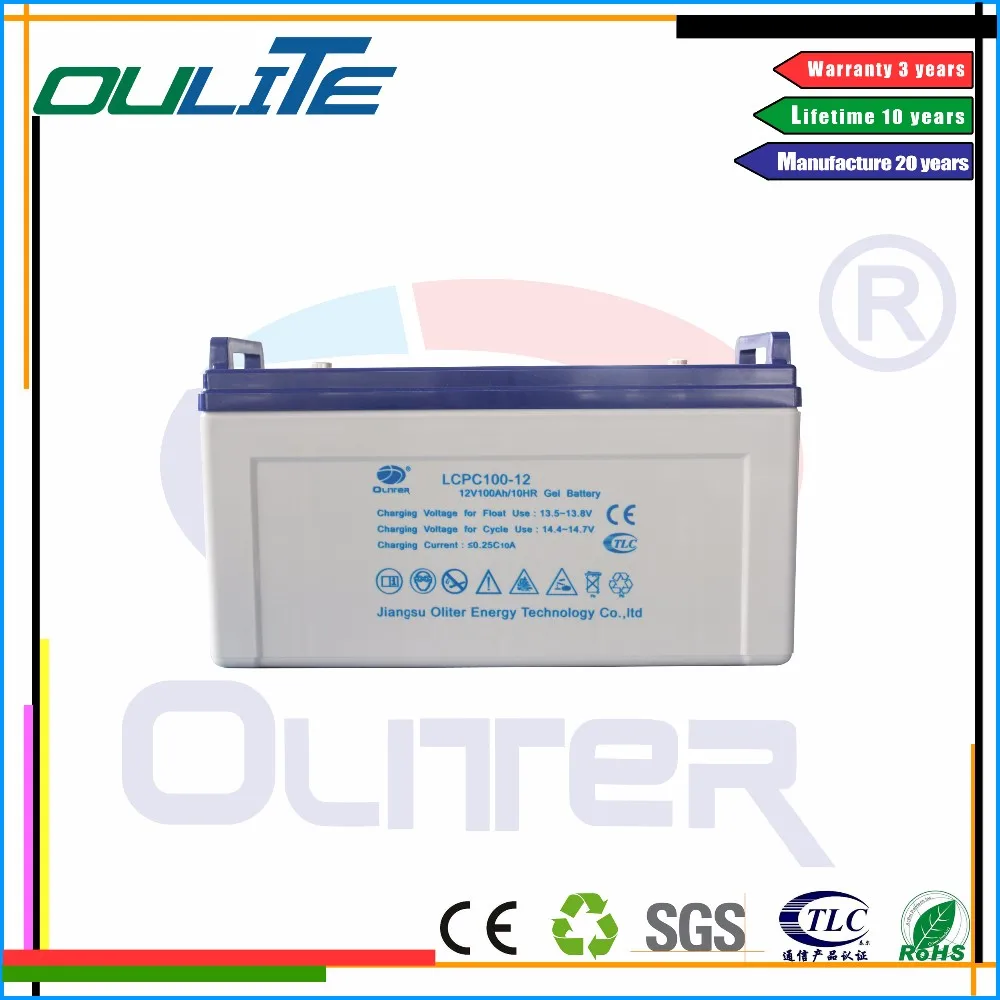 Oliter Deep Cycle 12V 100Ah 150Ah 200 Ah 250 Ah Lead Acid AGM battery Gel Battery