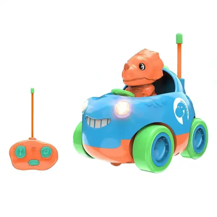 Wholesale rc dinosaur/unicorn/spaceman car toys for kids with sounds and music , cartoon car remote control rc car