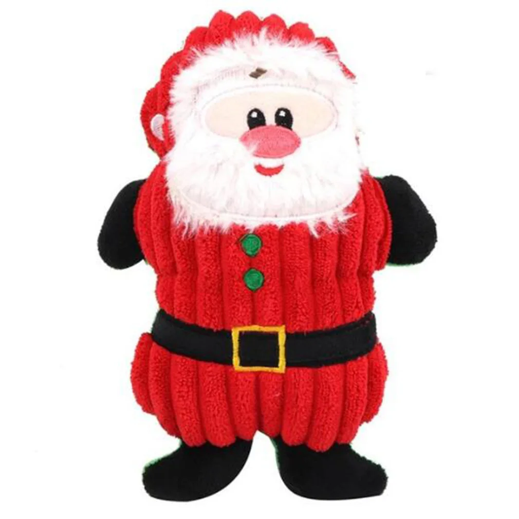 Hot Selling Pet Dog Chew Toy Squeaky Plush Toy Christmas Gifts For Dogs Santa Claus Gingerbread Man Reindeer Durable Safety Toys