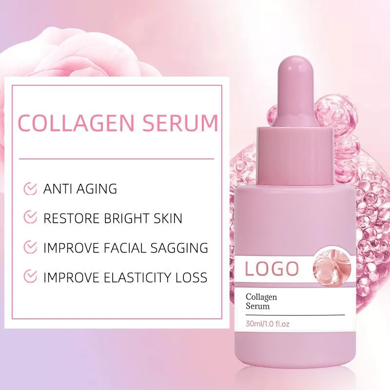 Private Label Skin Care Anti Aging Serum Whitening Vegan Collagen Hyaluronic Acid Niacinamide Retionol Peptide Bright Serum