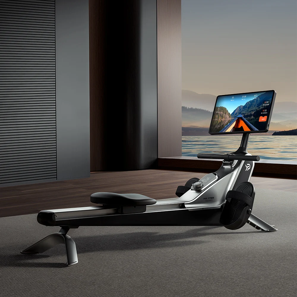YPOO   Rowing Machine  Aviation aluminum Electromagnetic control system smart rowing machine Fitness Ergometer Rowing Machine