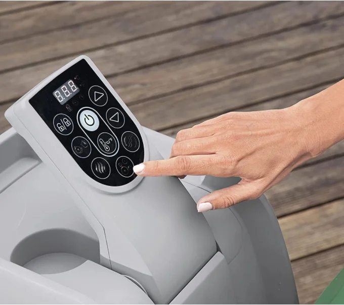 Bestway 60004 Lay-Z-Spa Paris Hot Tub Air Jet Portable Massage Spa With Led Lights For 4-6 Person