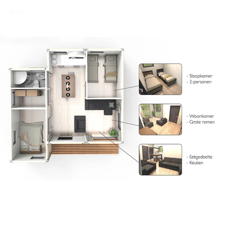 Prefab Modular Detachable Luxury Modern Storey Tiny Wooden Prefab Container House Buildings Cabins Hotel Apartment Villa