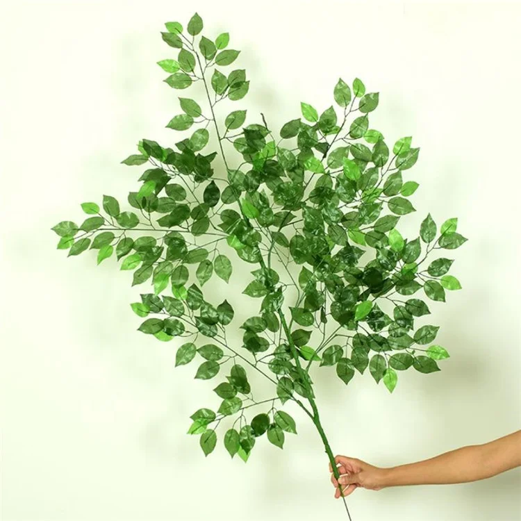 Manufacturer Wholesale Plastic Artificial Leaves Hanging Artificial Wall Plant plastic maple leaves