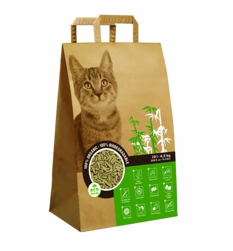 Hot Selling Pet Supplies Cat Litter Paper Bag Cat Litter Pellet Biodegradable Cat Litter Kraft Paper Bags For Household