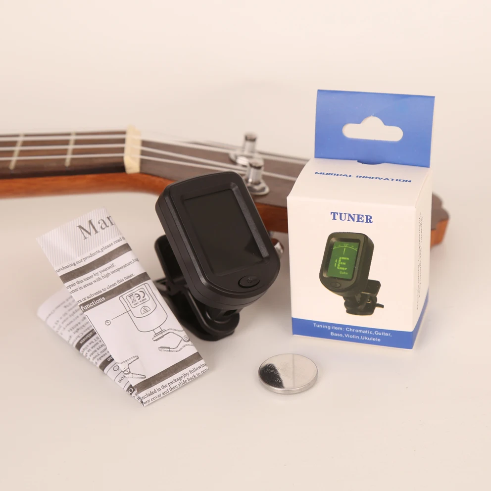 Wholesale High Quality Cheap LCD Display Digital Guitar Tuner for Guitar Bass Ukulele Violin Chromatic Accept Logo Custom