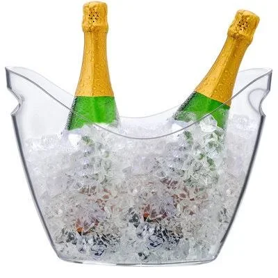 New Product Ideas 2024 Wine Chiller Champagne Ice Bucket Plastic Ice Buckets For Champagne  Acrylic Ice Bucket