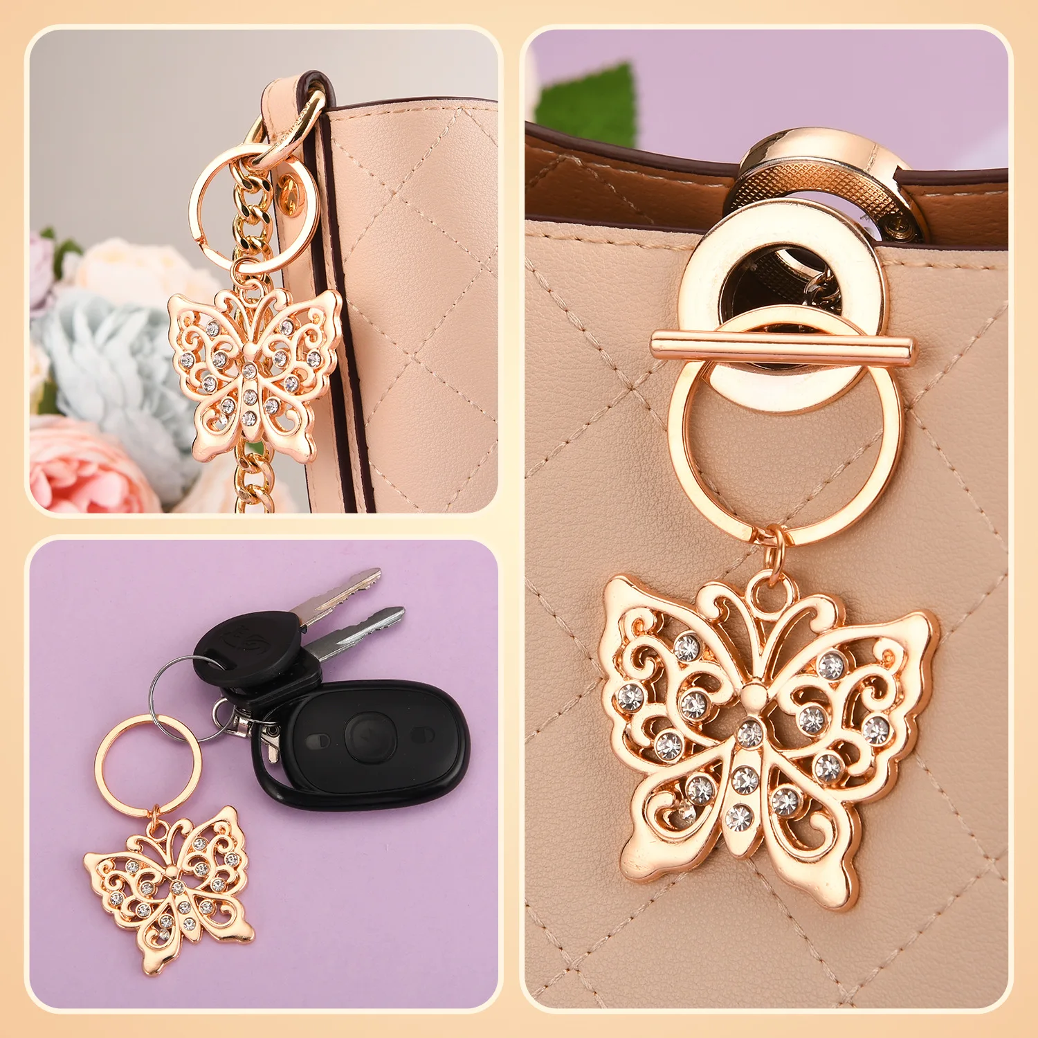 Wedding Butterfly Keychain Welcome baby shower gift for guest or souvenir Birthday party gift