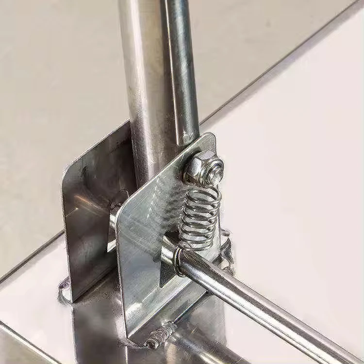 Stainless steel trolley push pull flexibly bottom 4 silent universal wheels flatbed cart brief Heavy Duty Metal Mobile Cart