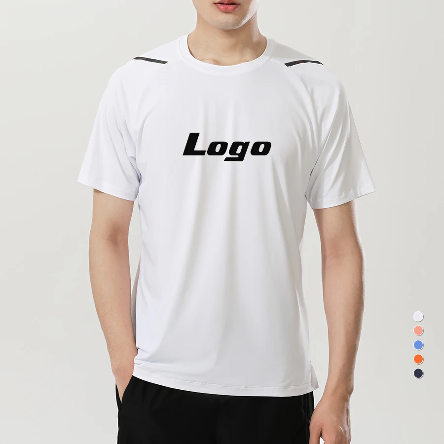 Lidong bulk stock custom logo high quality workout running breathable men sport t shirts dry t-shirts sports