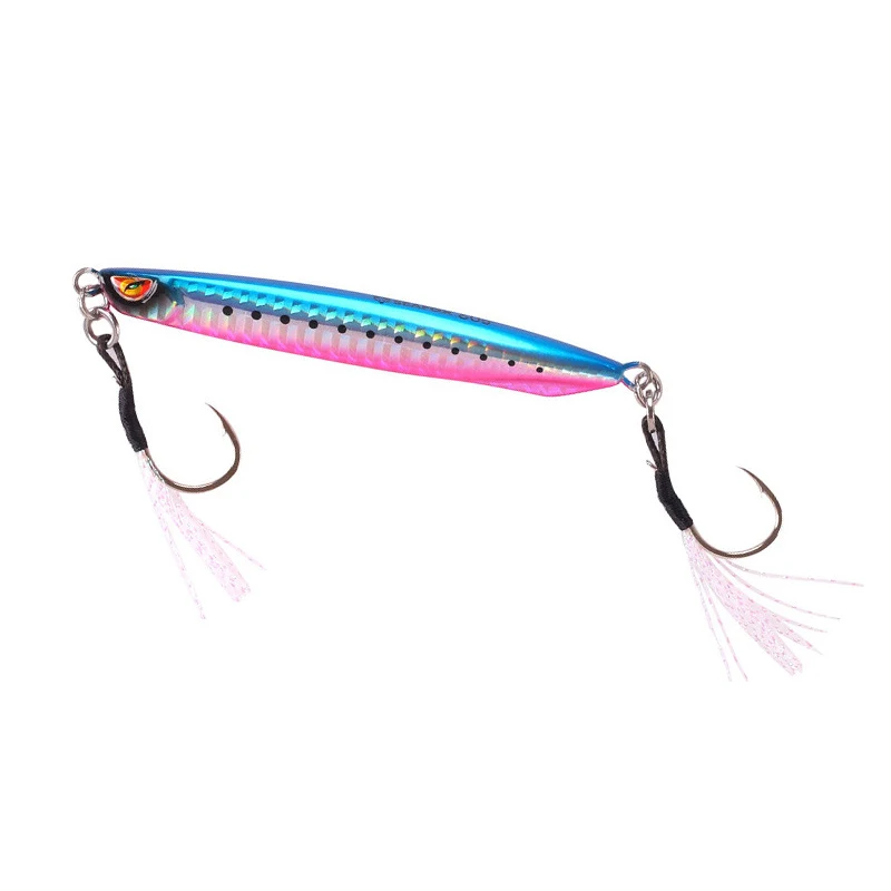 NEW Slow Pitch Jigs Double Assist Hook Fishing Jig Lead Saltwater Jigging Lures for Tuna Kingfish Bluefin