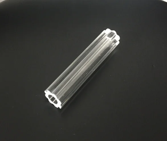 clear profiled hexagon glass tubing