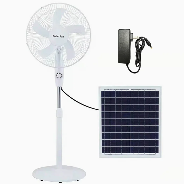 Wholesale Stand Remote Control for Home Floor AC DC Chargeable Cooling Cheap 16Inch Standing Fan with Solar Panel Fan