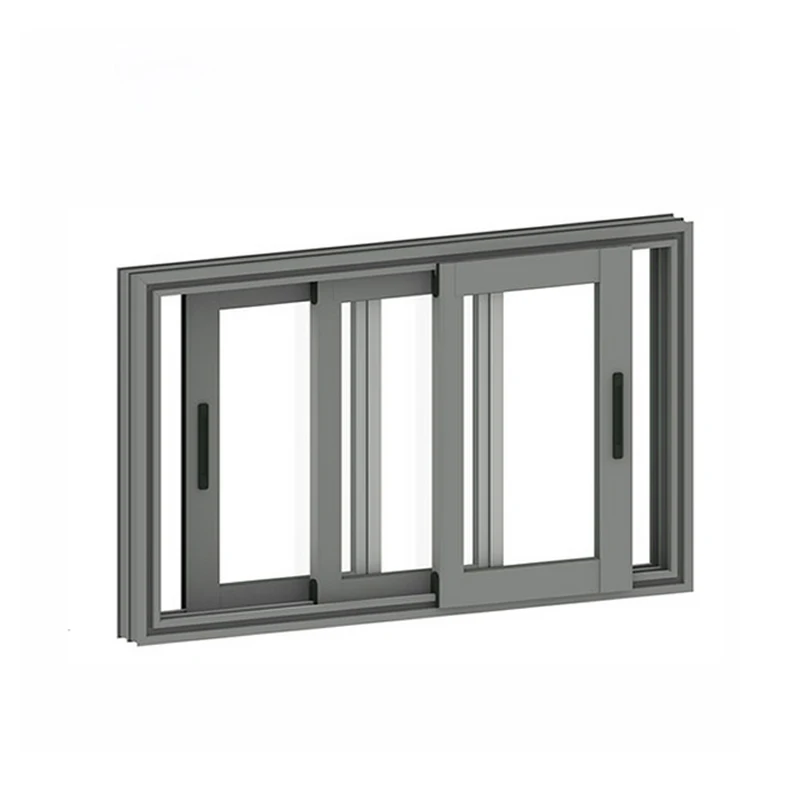Large Pull Slide Restaurant UPVC Window Philippines Grey Plastic Pvc Sliding windows