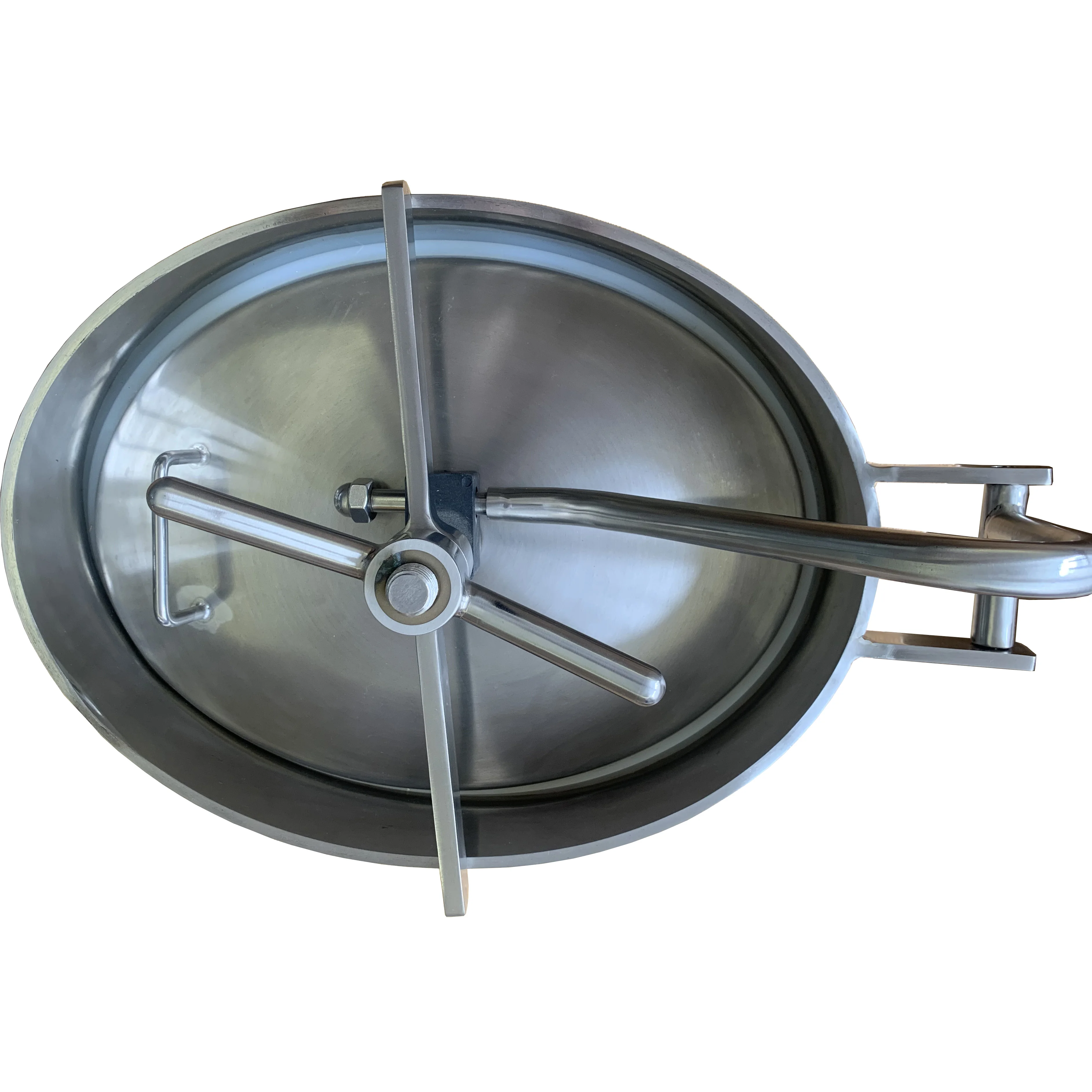 high quality 304/316 Stainless Steel Pressure Sanitary Oval Manway Manhole Manlid for tank/boiler