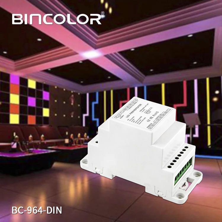 BC-964-DIN Suitable for synchronous control of different LED lamps DIN RAIL 4CH Power Repeater