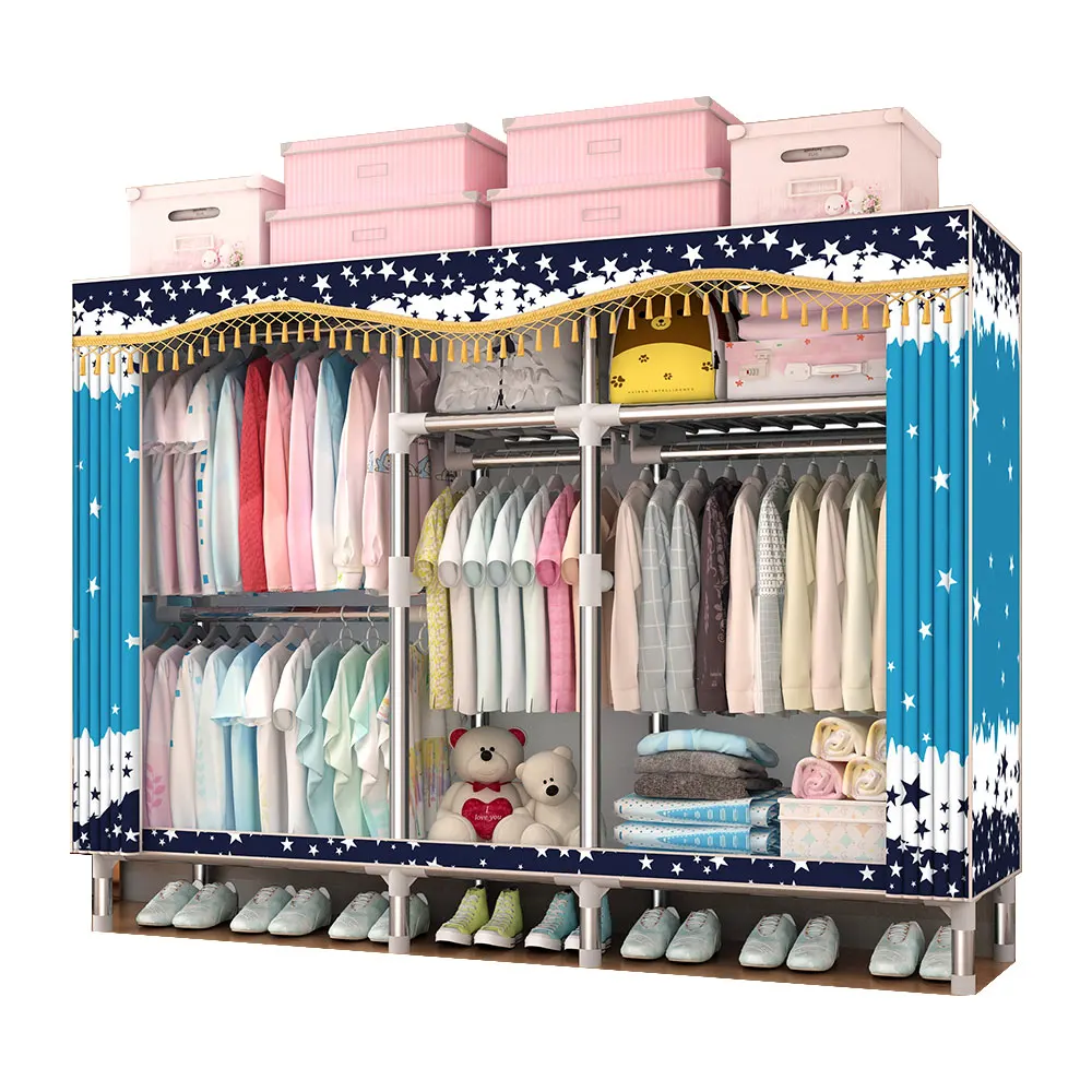 25 мм, оцинкованная стальная труба, ширина 168 см, шкаф для хранения одежды, портативный шкаф, полки