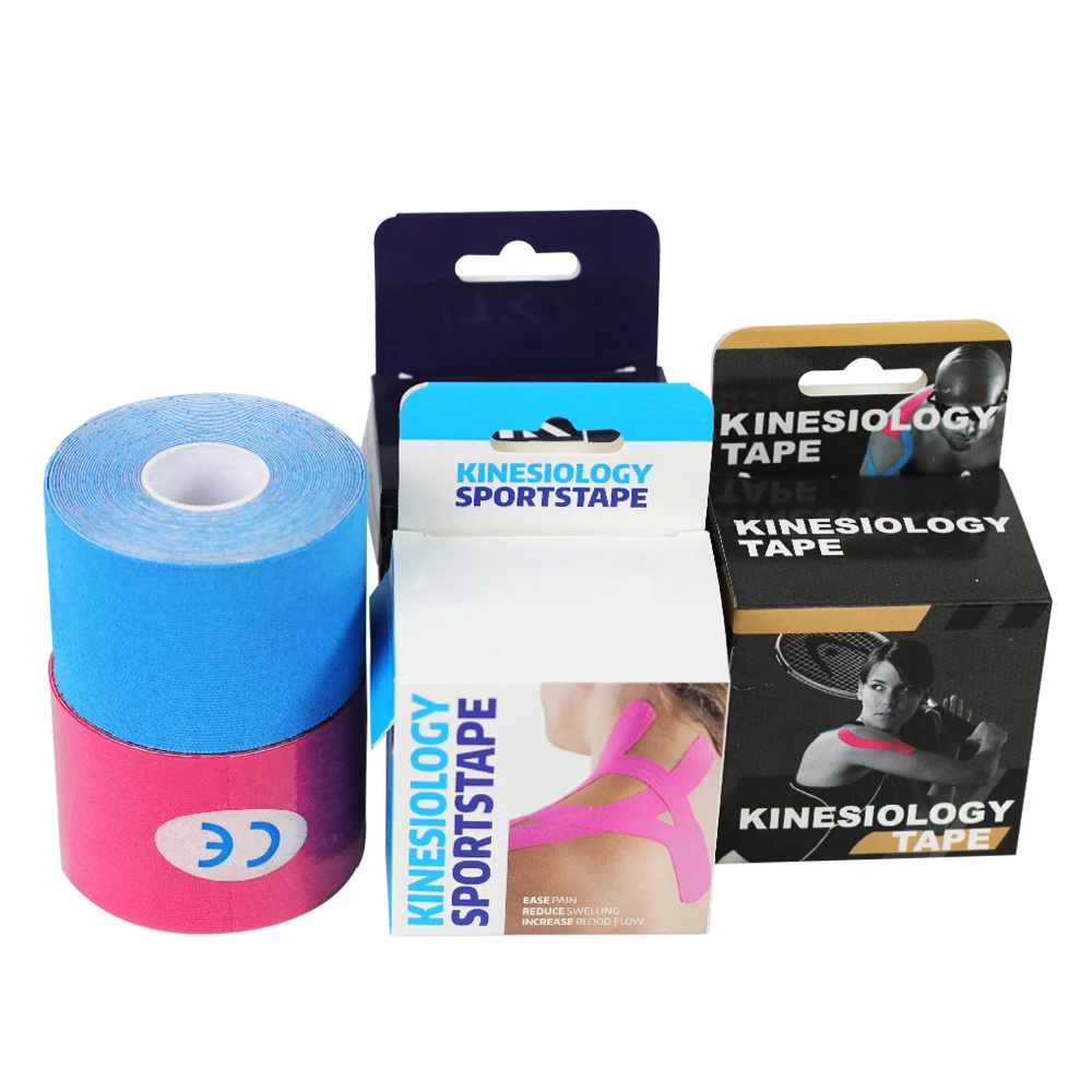Wholesale Waterproof Custom Printed Logo Cotton Kinesiology Tape Profesional Sport Therapy Muscle Athlete Kinesiology Tape