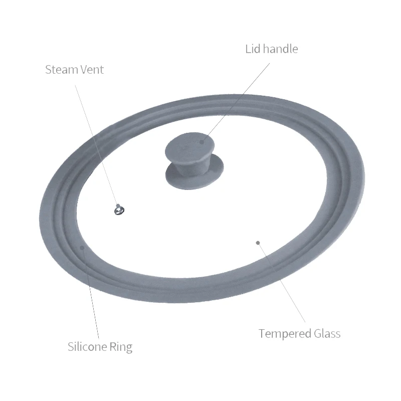 УНИВЕРСАЛЬНЫЕ СИЛИКОНОВЫЕ стеклянные крышки, безопасная силиконовая резиновая обода, силиконовая стеклянная крышка, кухонные аксессуары, крышка из закаленного стекла