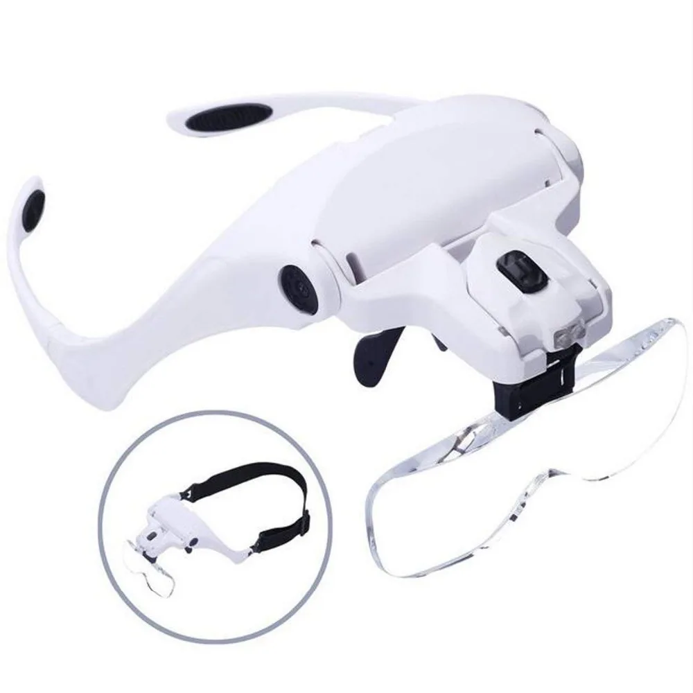 dental magnifier with led light magnifying glasses for eyelash extensions