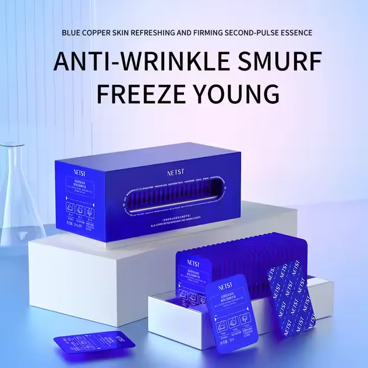 LIFITT New Card Package Anti-Aging Face Essence Blue Copper Peptide Light Line Skin Care Liquid Serum Targeting Body Wrinkles
