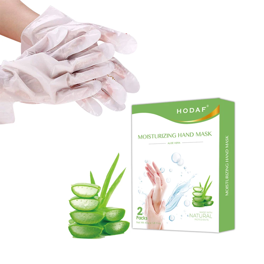 Private Label Korean Nourishing Natural With Aloe Vera Extracts Paraffin Wax Hand Mask Glove