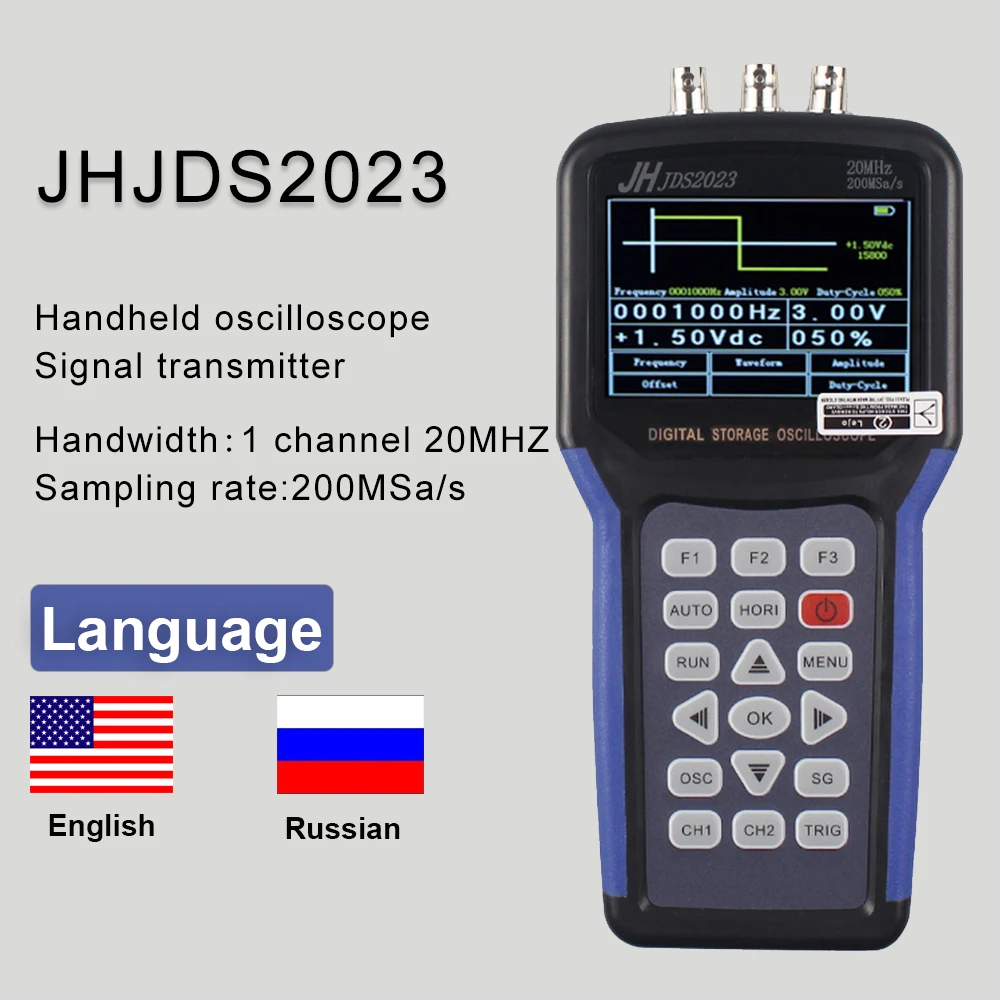 Цзиньханьская JDS2023 usb осциллограф 200 м 20 МГц полос пропускания 1 канал знак передатчик сигнала цифровой
