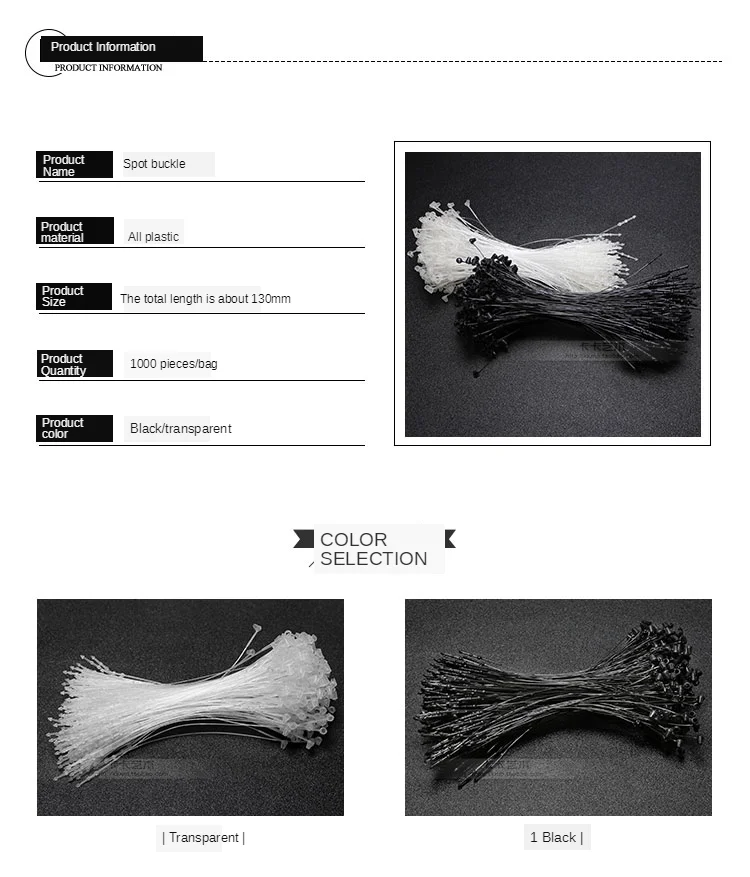 
Security Loop Plastic Tag Ties Fastener Cheap Garment Plastic Lock White Seal Tag 