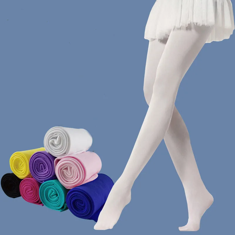 cheap price candy color baby girls ballet dance tights children velvet thin legging pantyhose