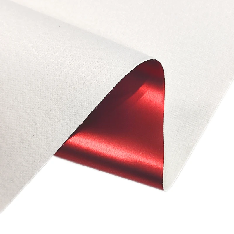 Matte Metallic TPU Coated Artificial Reflective Fabric Solid Color Decorative Synthetic Leather Material For Bags/Hats/Shoes