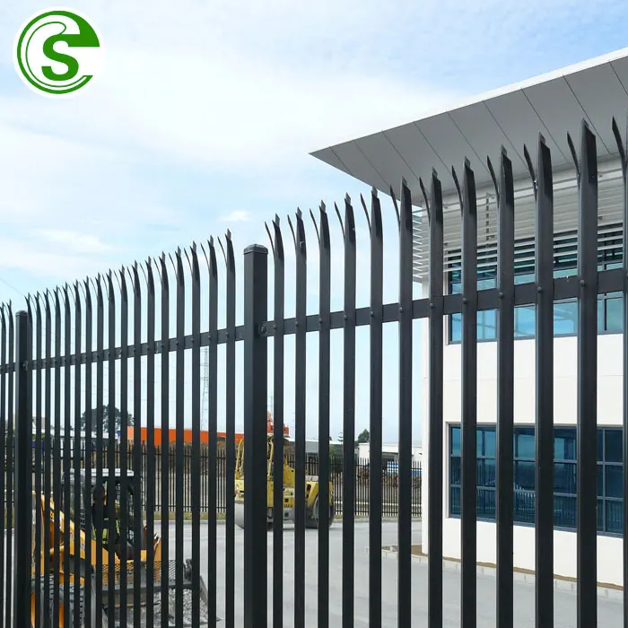 Heavy duty Security W palisade fencing D section palisade fencing for Garden
