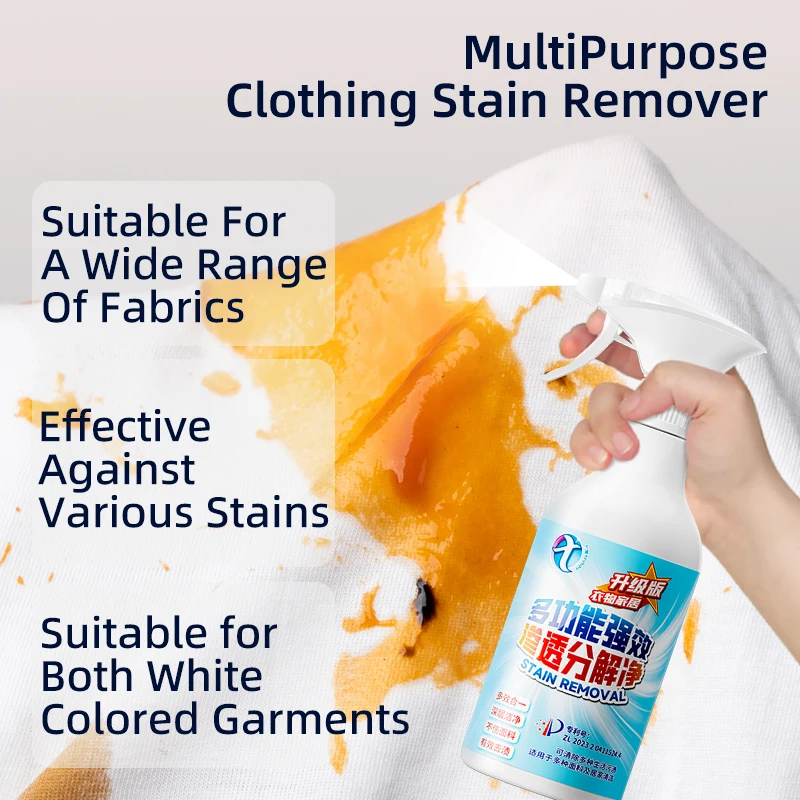 Clothing Penetrant Strong Stain Remover Disposable Liquid Emulsifier White Shoes Kitchen Oil Spills Whole House Cleaning