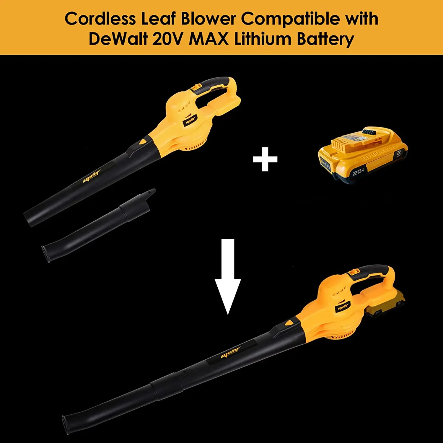 Mellif Leaf Blower Cordless for DEWALT 18V 20V 60V BATTERY POWERED