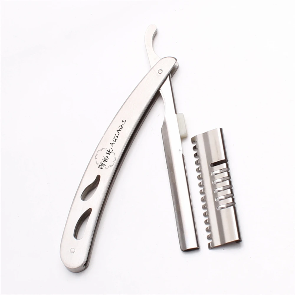 Stainless Steel Salon Sharp Barber Razor Blade Hair Cut Razors Cutting Thinning Knife Hairdresser Tool 100Pcs + 100 Blades A6103