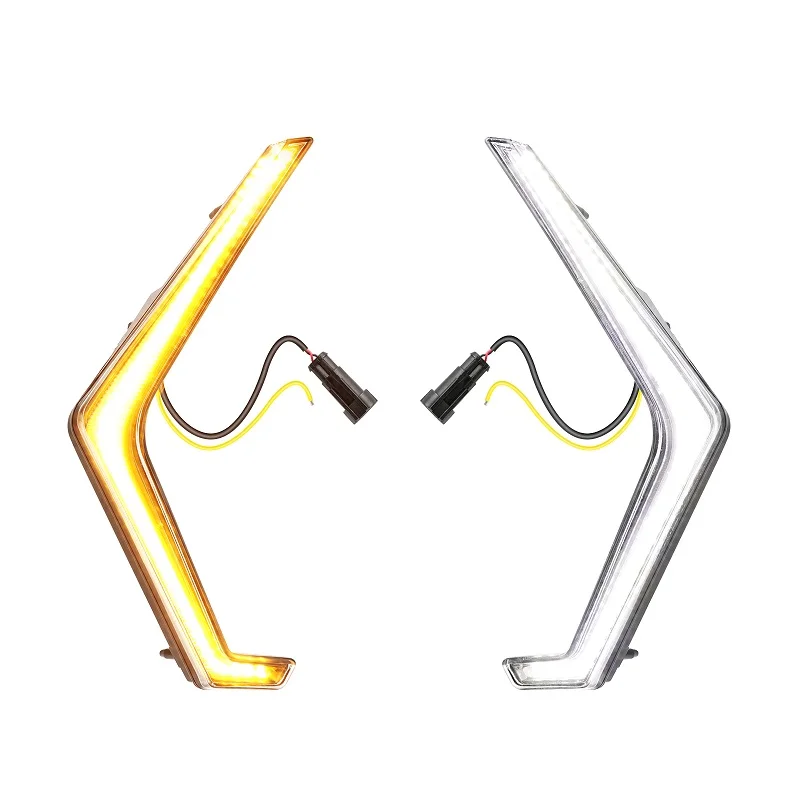White Lighting Amber Turning Front UTV Led Fang Light Turn Signal Light Kit