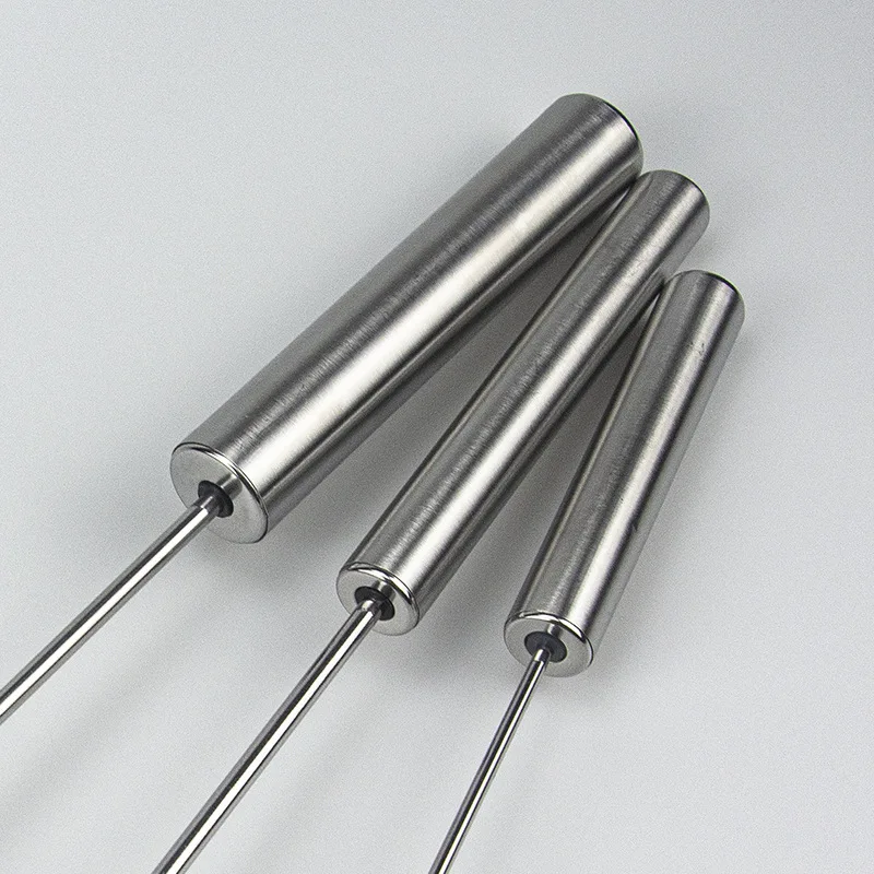 Stainless Steel Push-Down Zip Whisk Easy to Use Rotary Whisk Semi-automatic Hand Push Rotary Egg Whisk Blender