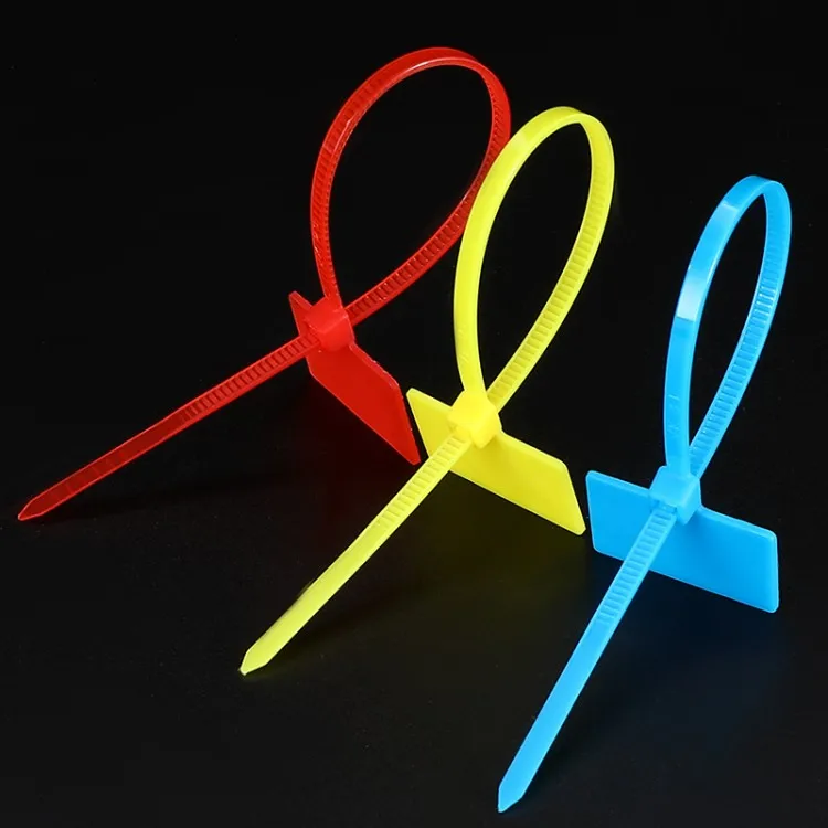 Nylon Cable Markers Tag Seal Cable Tie Tag Designed With Self-locking Teeth Plastic Machine Tool Tie Things 100pcs/bag