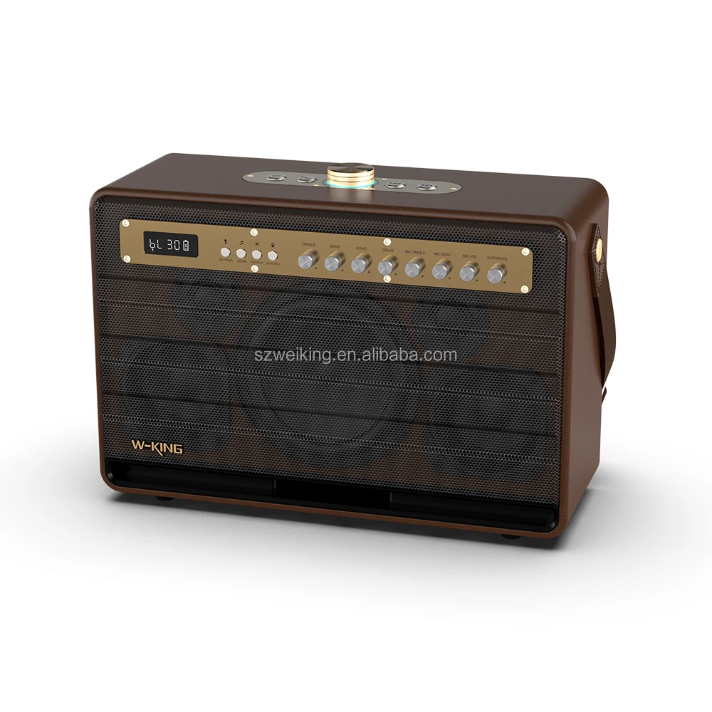 W-KING K6L Оптовая Продажа Винтаж НЧ-динамик безконтактные блютут говорители с 2 шт. беспроводной