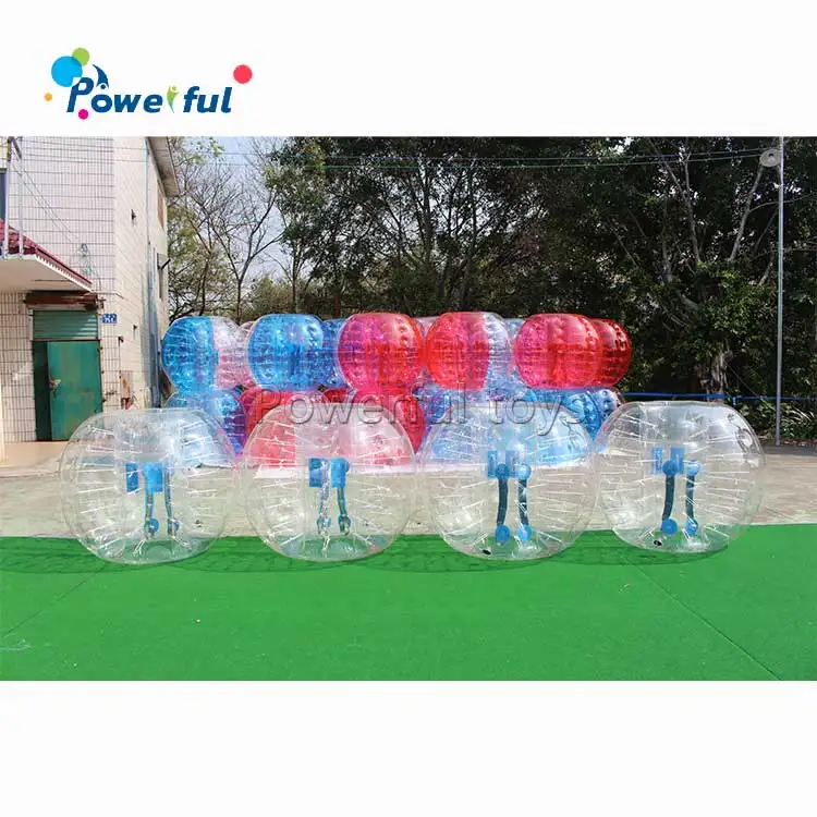 Hot Selling Adult TPU / PVC Body Zorb Bumper Ball Suit Inflatable Bubble human Football Soccer Ball With Colored Dots