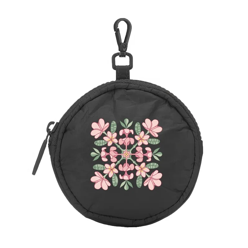 Cute Tyvek Round Designer Coin Purse Girls Waterproof Cosmetic Bag Holder Mini Coin Pouch