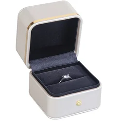 Luxury Blue PU leather jewelry packaging set gift ring boxes