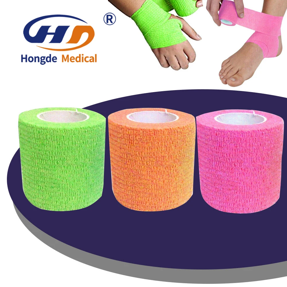 Medical Self Adhesive Bandage Wrap With Assorted Colors, Elastic Bandage