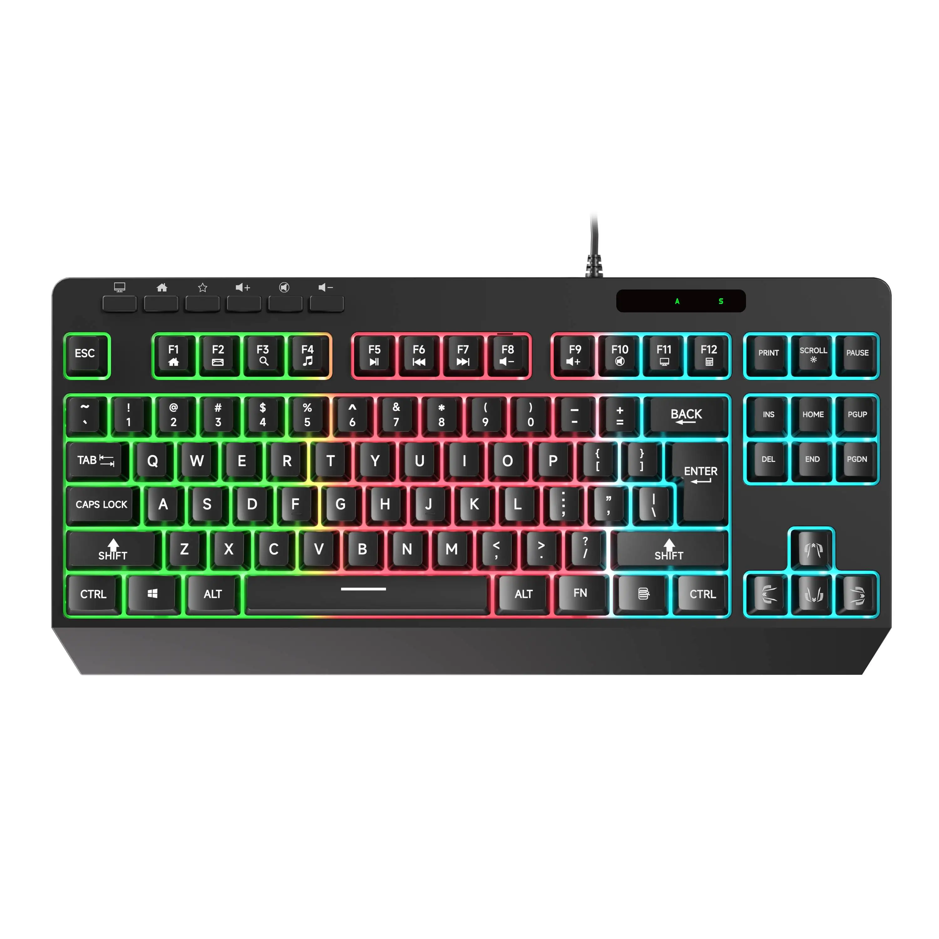 Оптовая продажа 87 клавиш RGB с подсветкой Проводная игровая клавиатура teclado многофункциональная мембранная механическая эргономичная геймера