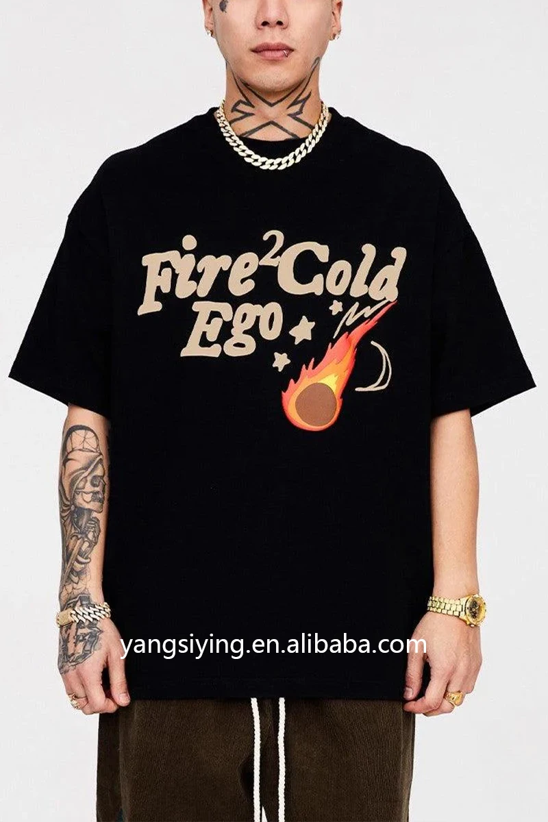 High Quality Custom Cropped T-Shirt Boxy 100% Cotton Oversized Heavyweight Drop Shoulder White T Shirt for Men Manufacturer