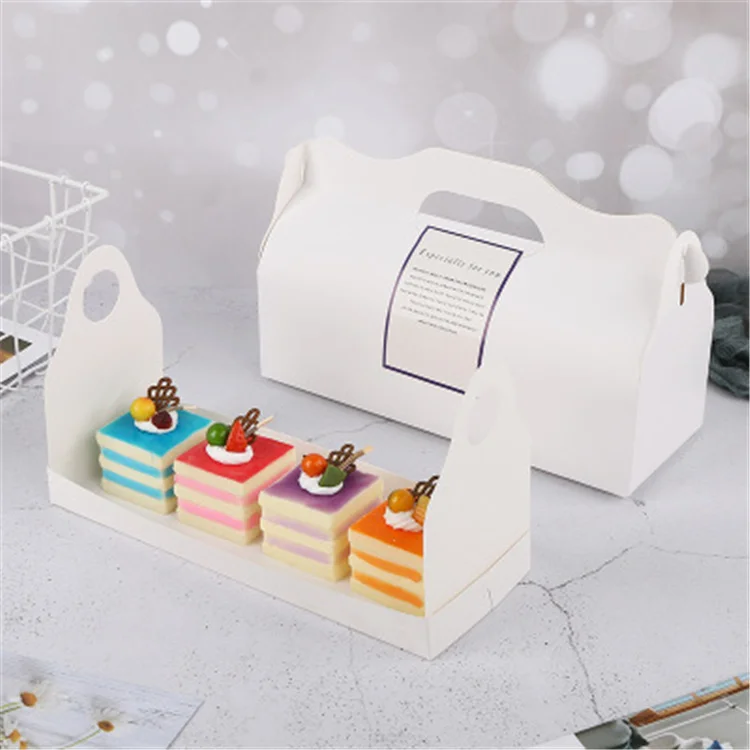 The 27.5*10.3*7.5cm utility model cake box is sold all over the network for wedding or shopping