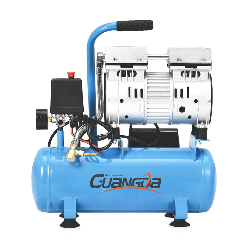 China Portable Silent Quiet 9 Liter Dental Oil Free Air Compressor